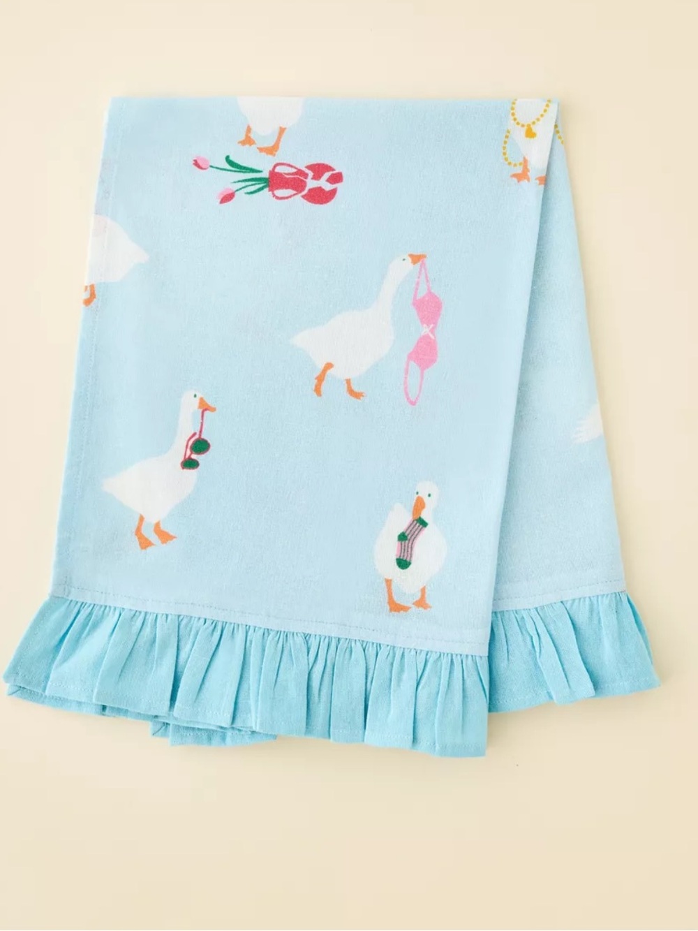 Urban Outfitters Sweet Graphic Ruffle Tea Towel